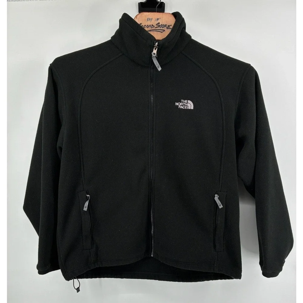 The North Face Mens XL Black Full Zip Fleece Jacket Mock Neck AL929747